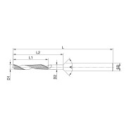 1F ENDMILL WITH NECKING