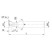 CHAMFER T-SLOT CUTTER (A)